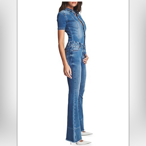 NWT: SER.O.YA Fallon Denim Jumpsuit Sz: XS Color: Bayside - Picture 4 of 13